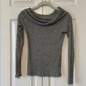 Express Cowl Neck Rib Knit Sweater